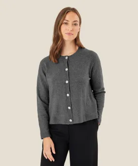 1008342 MaLateta Cardigan - Medium Grey Melange