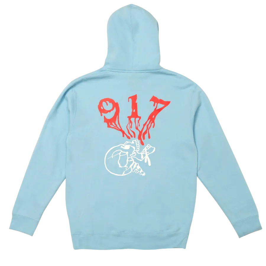 917 Skull Hoodie Light Blue