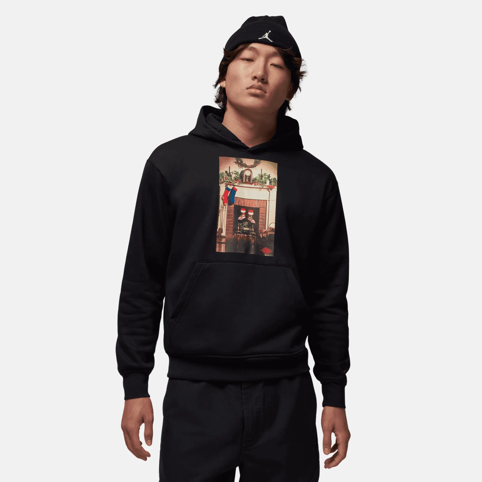 Air Jordan Jumpman Chimney Black Fleece Pullover Hoodie