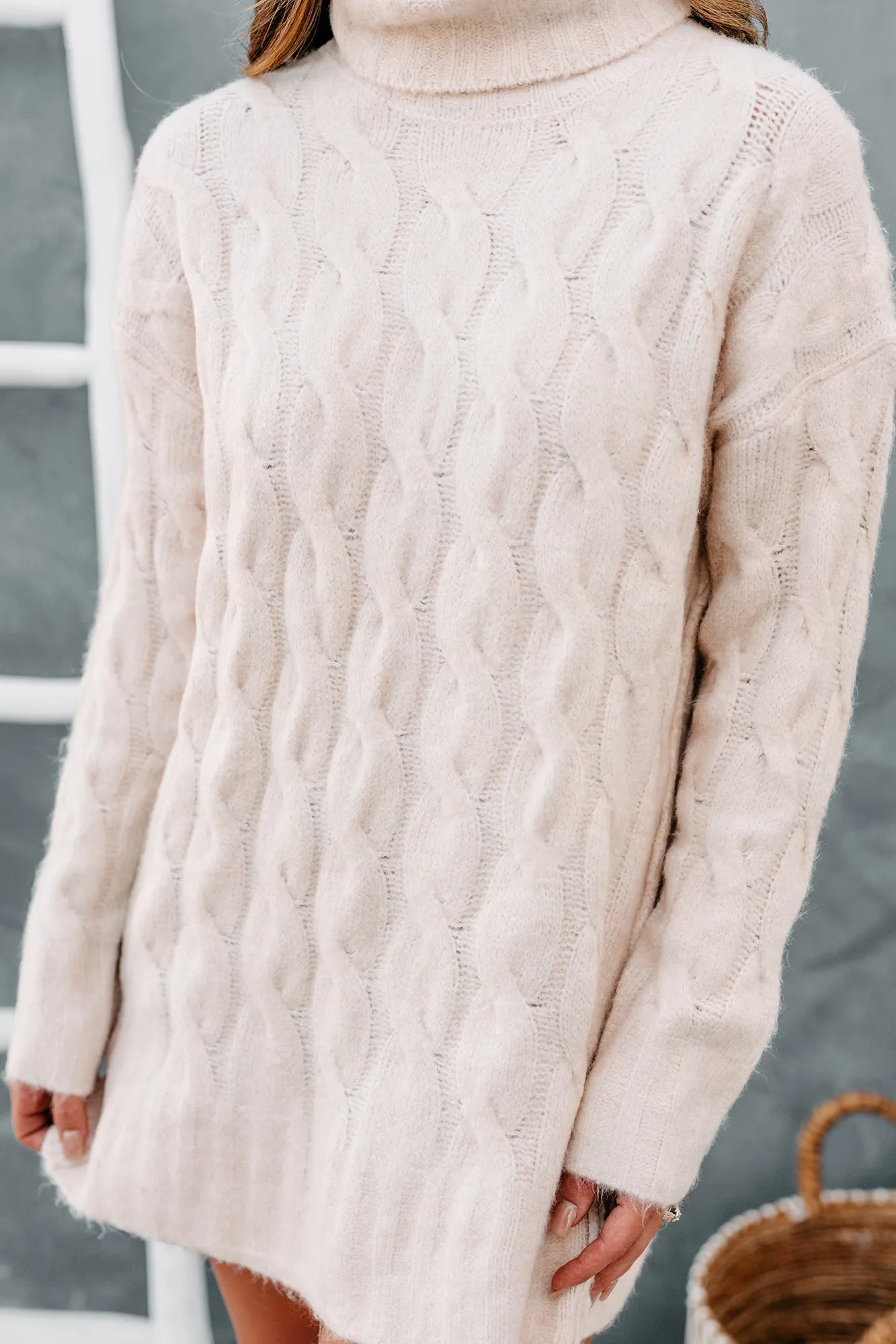 Always Understood Turtle Neck Tunic Sweater (Cream)