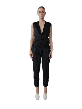 Anaak Nasree Cigarette Pleated Pant Black