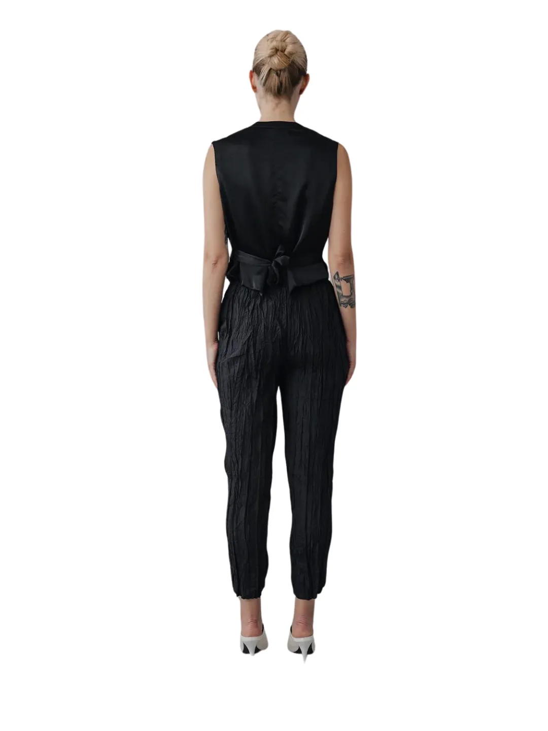 Anaak Nasree Cigarette Pleated Pant Black