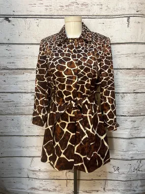 Animal Print Coat Trench Coat Etcetra, Size 12