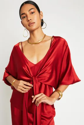   Beryll Ali Silk Wrap Top | Terra