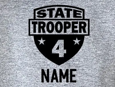 Birthday State Trooper Toddler Gray Heather Hoodie