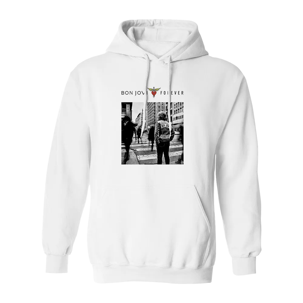 Bon Jovi Forever Hoodie in White