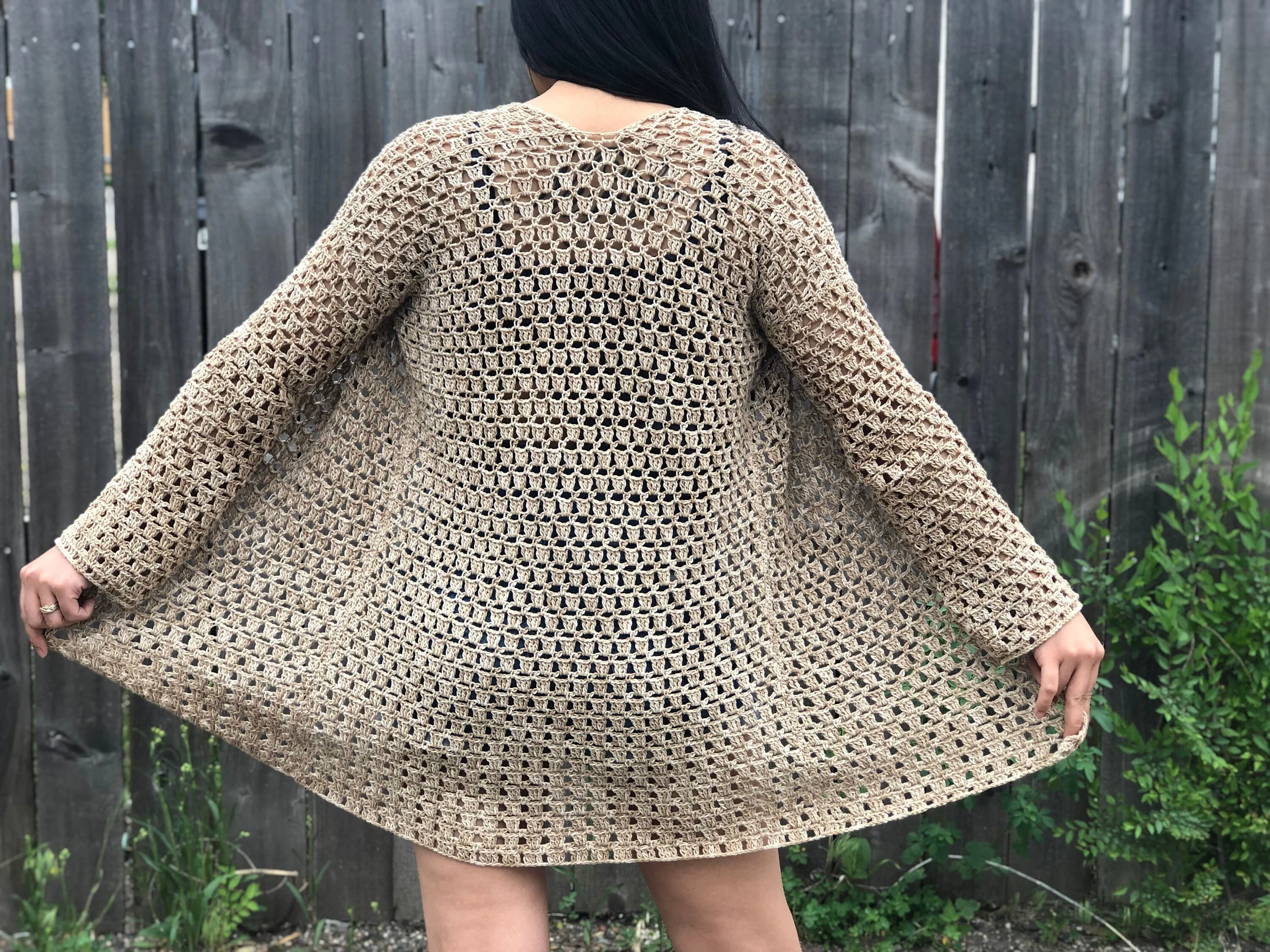 Breezy Crochet Cardigan Pattern for summer, Digital PDF pattern and video tutorial