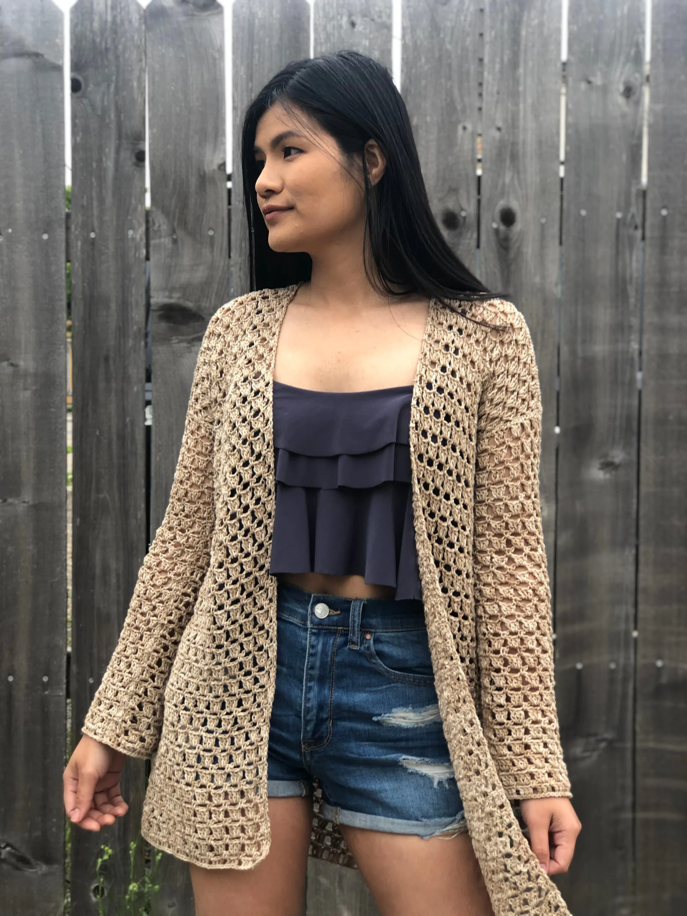 Breezy Crochet Cardigan Pattern for summer, Digital PDF pattern and video tutorial