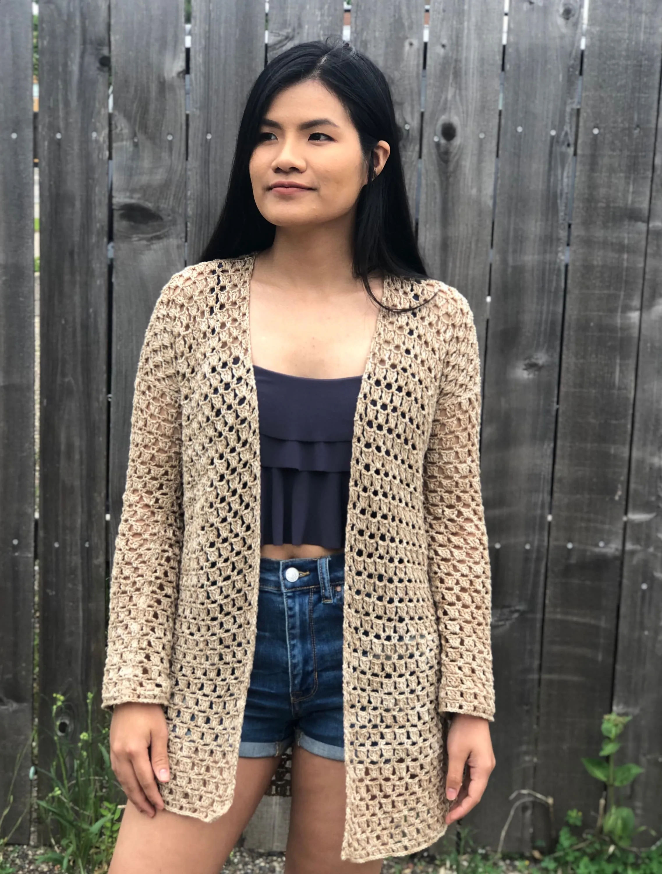 Breezy Crochet Cardigan Pattern for summer, Digital PDF pattern and video tutorial