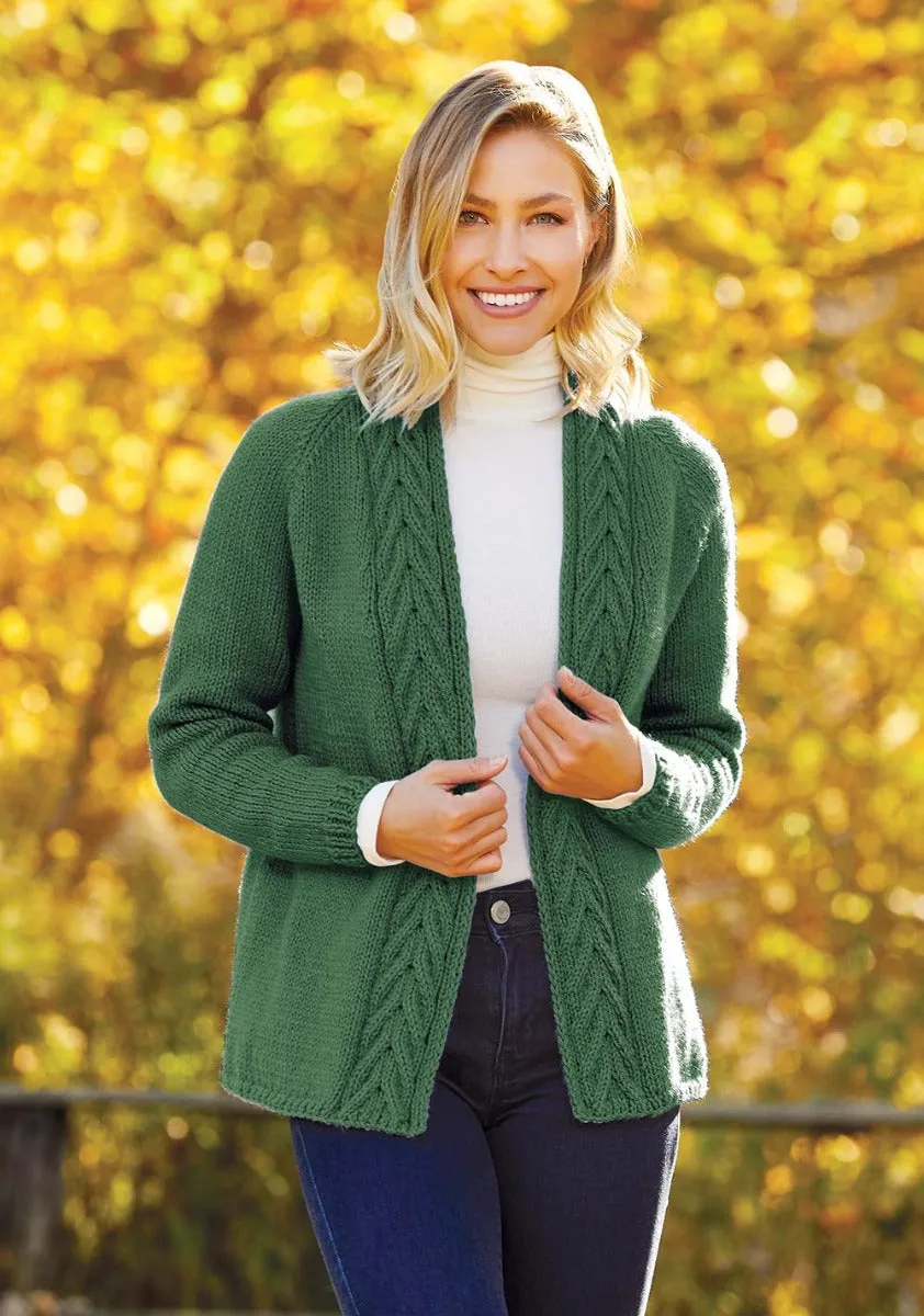 Cabled Trim Cardigan