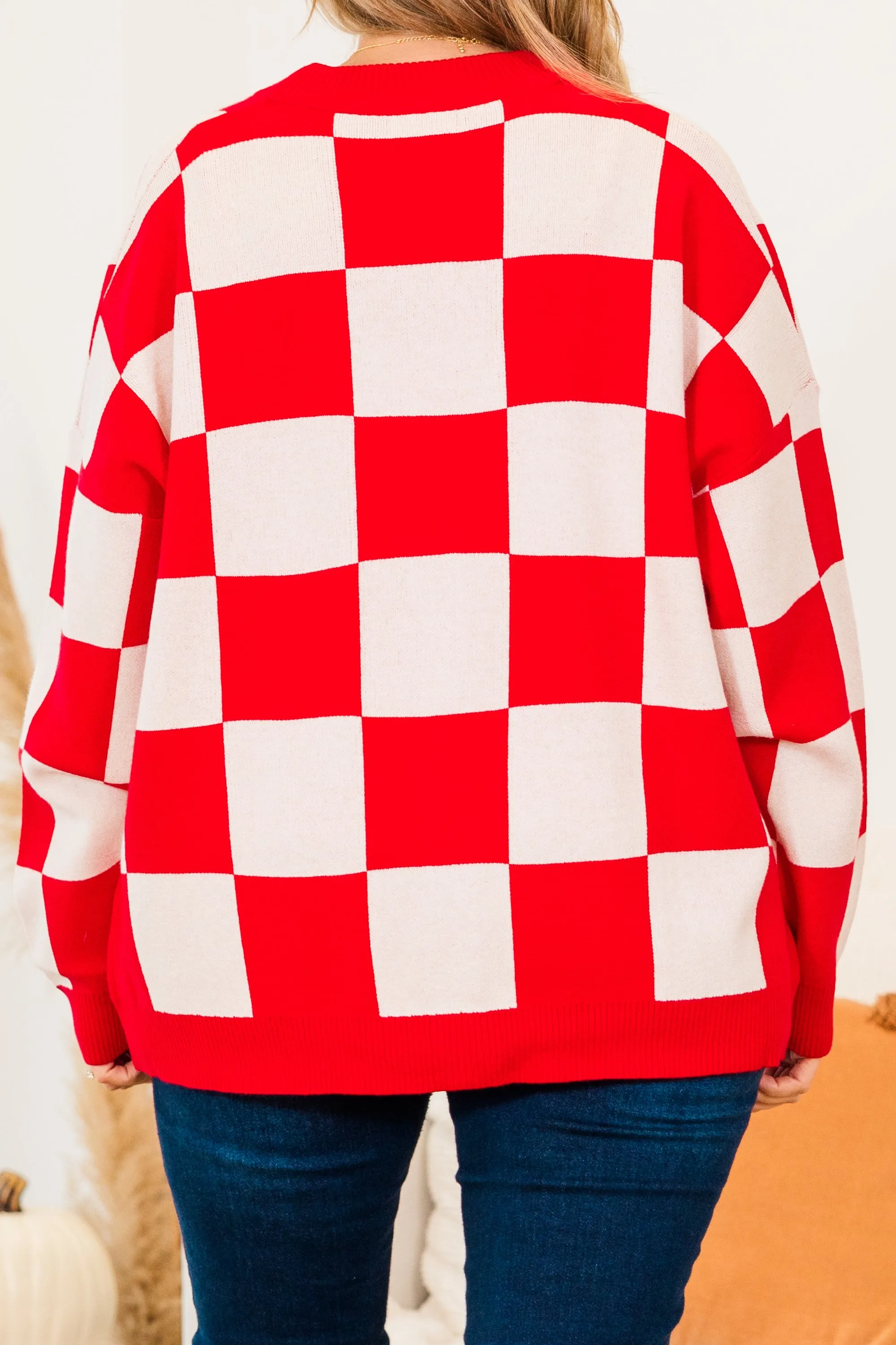 Checkmate Babe Cardigan, Red