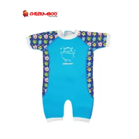 Cheekaaboo Warmiebabes Baby & Toddler Thermal Swimsuit UPF50  Blue Monster