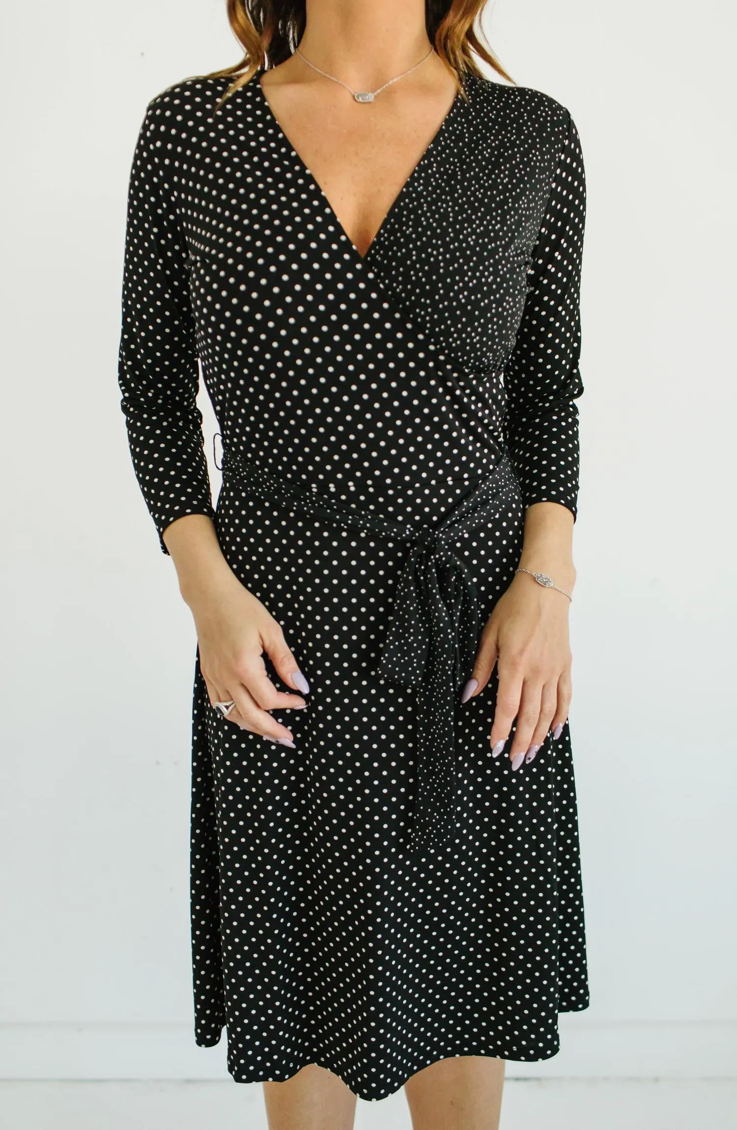 Classic Dot Wrap Dress FINAL SALE