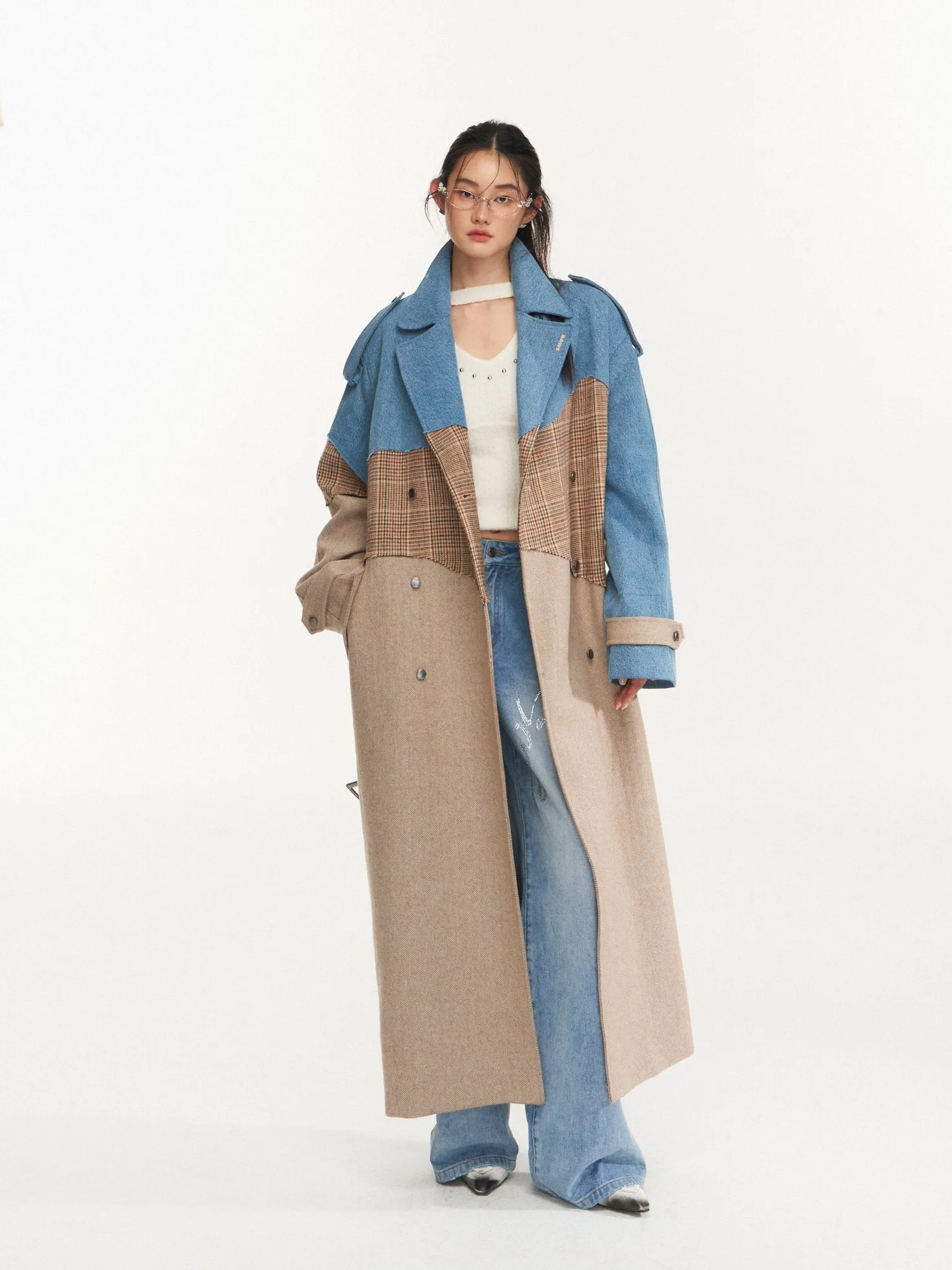 Combined Denim Coat