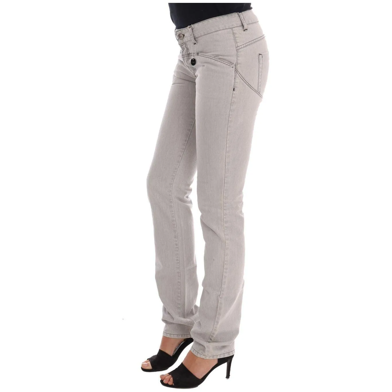 Costume National Sophisticated Gray Super Slim Jeans