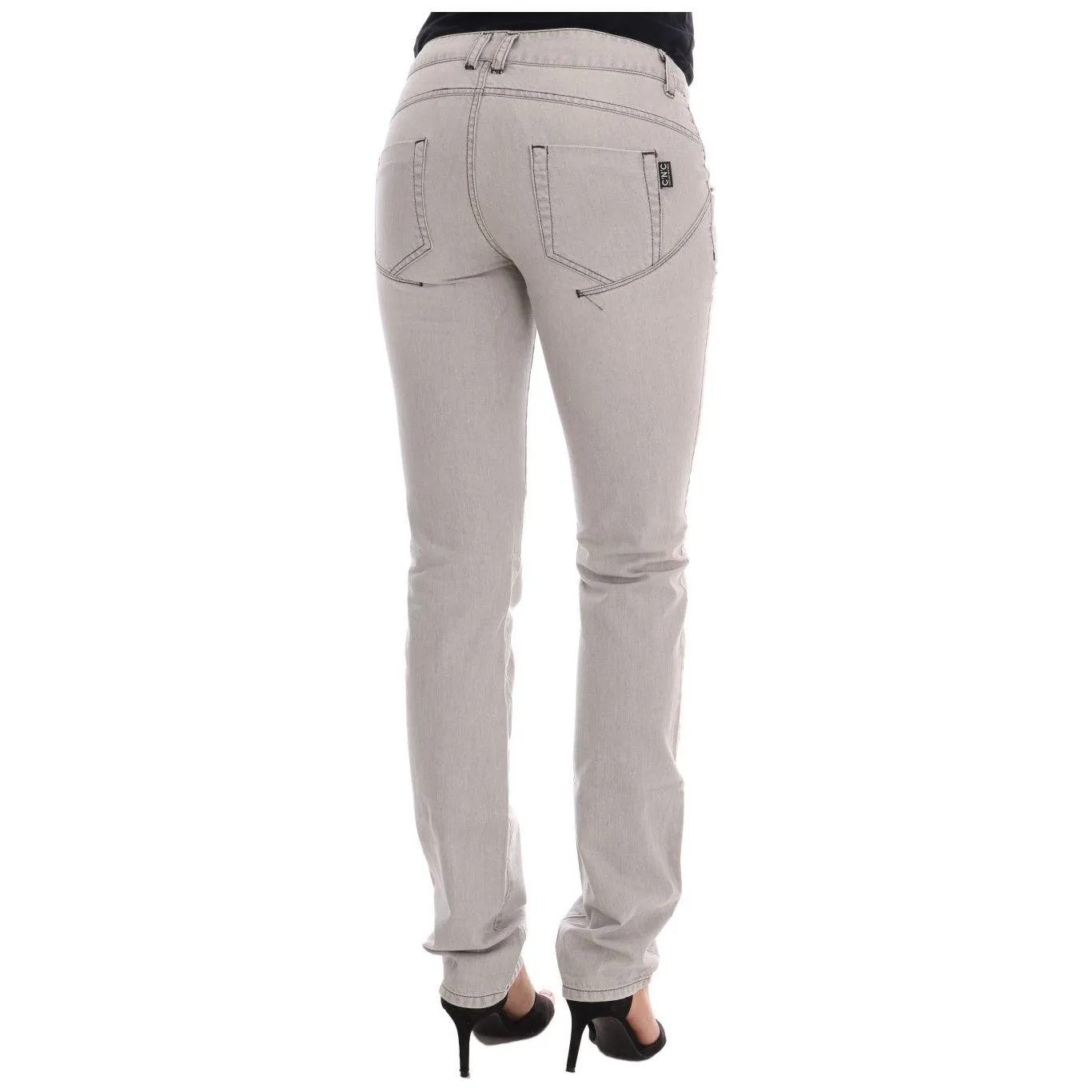 Costume National Sophisticated Gray Super Slim Jeans