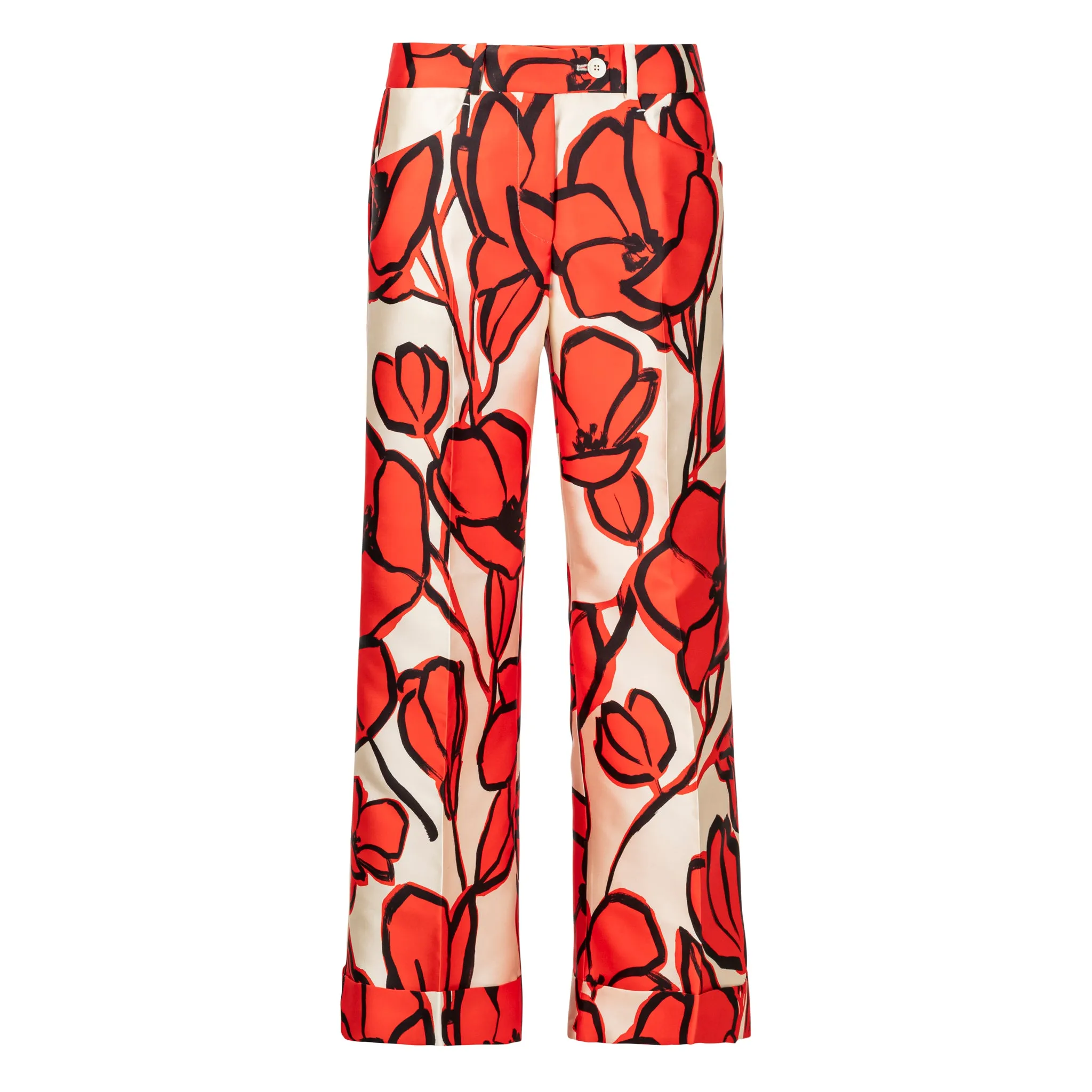 Couture Wide Leg Poppy Print Pant