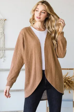 Cozy in Camel OPEN CARDIGAN