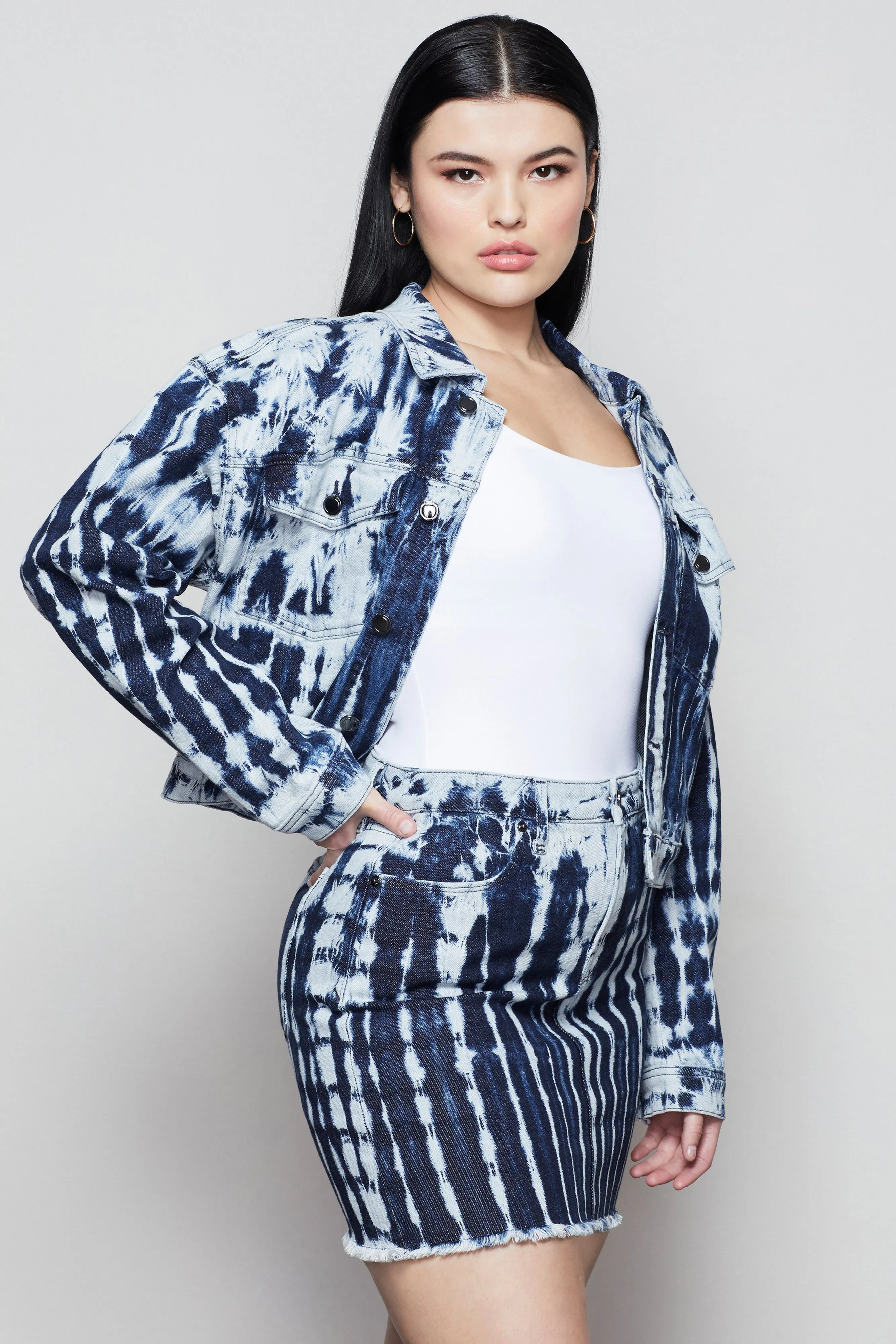 CROPPED JACKET | BLUE468