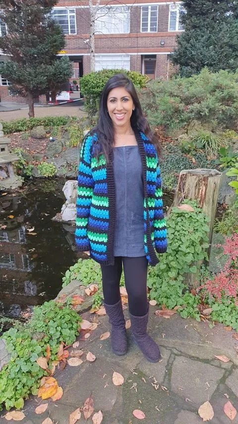 Custom Colour Striped Cardigan