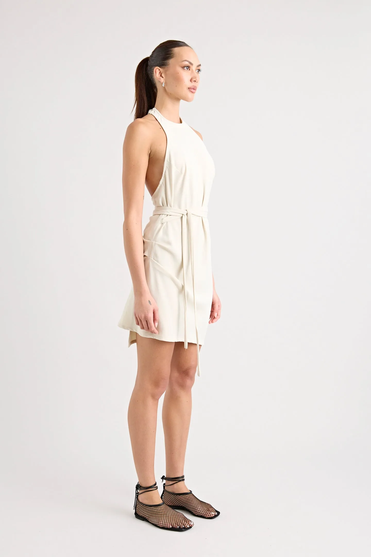 CYRIL WRAP DRESS | SAND