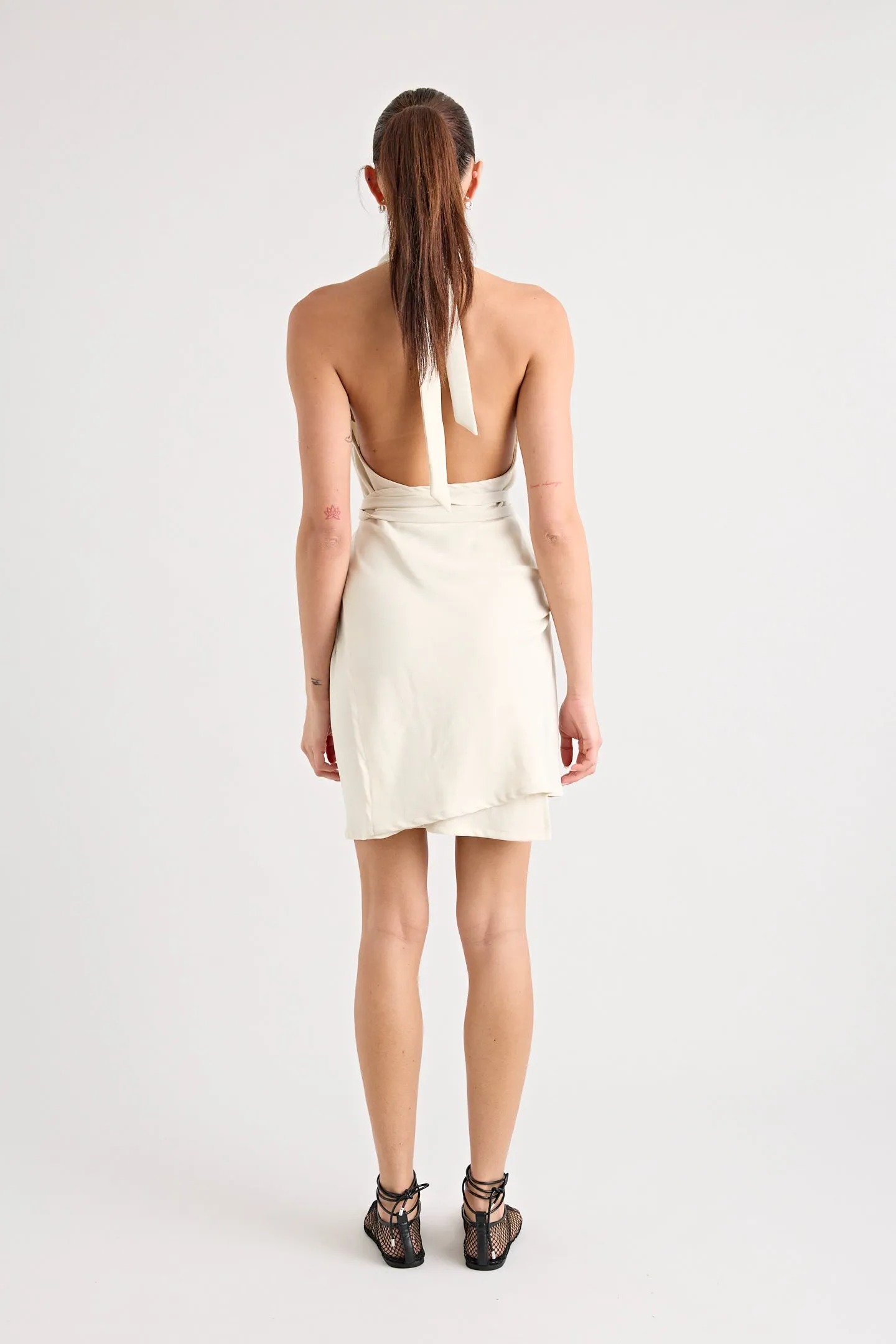 CYRIL WRAP DRESS | SAND