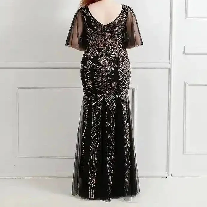 Darlene Tulle Lace Sequin Dress