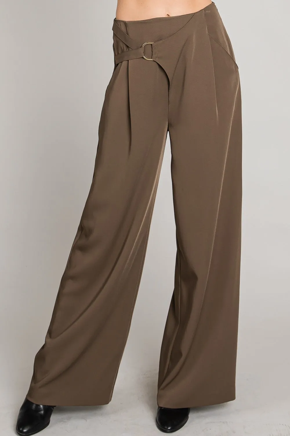 Drapey Twill Pants in Martini Olive