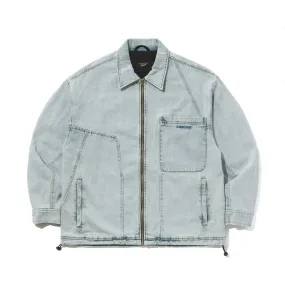 DSXBS WAX REAL DENIM COLLAR JACKET LIGHT BLUE