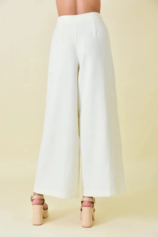 Front Pleat Tailored Pant IVORY