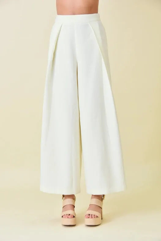 Front Pleat Tailored Pant IVORY