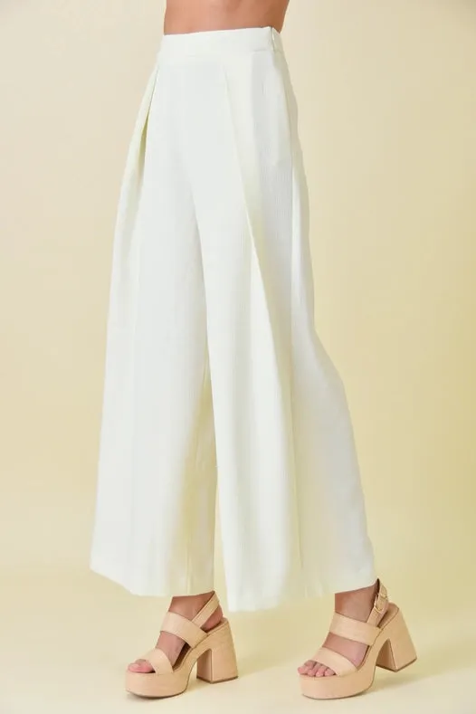 Front Pleat Tailored Pant IVORY