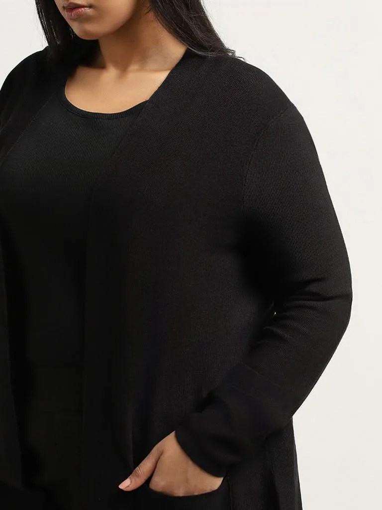 Gia Black Self-Patterned Shrug