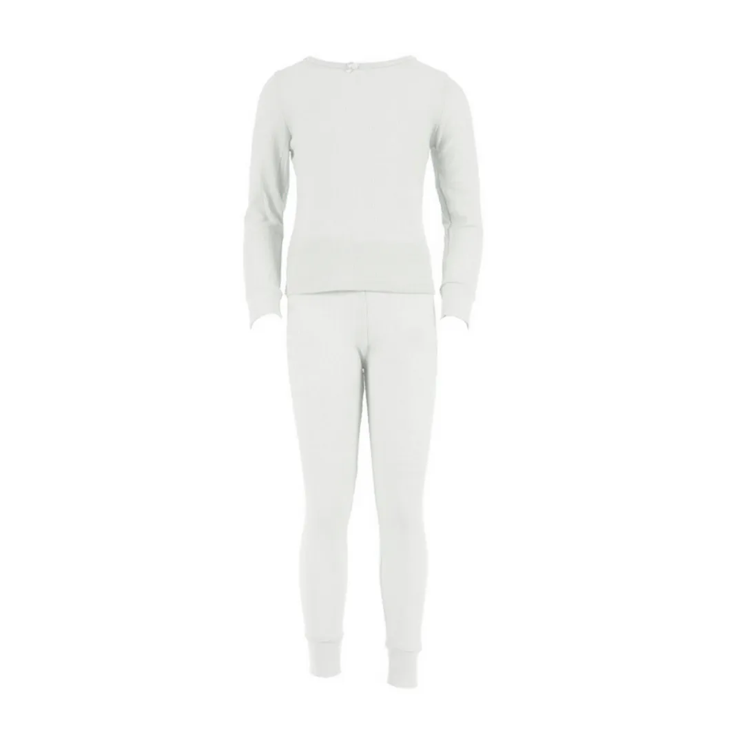 Girls Thermal 2 pc set White