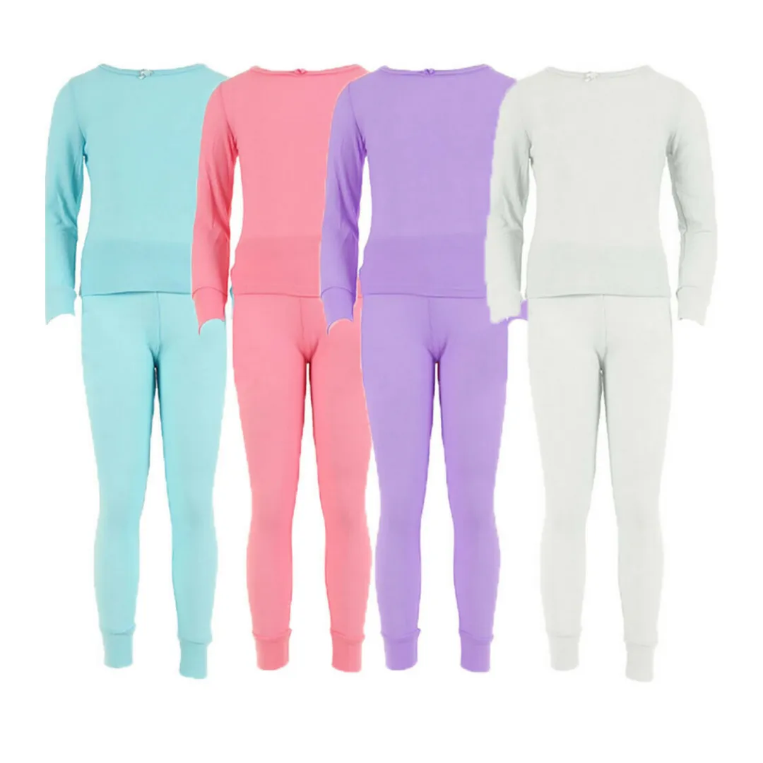 Girls Thermal 2 pc set White