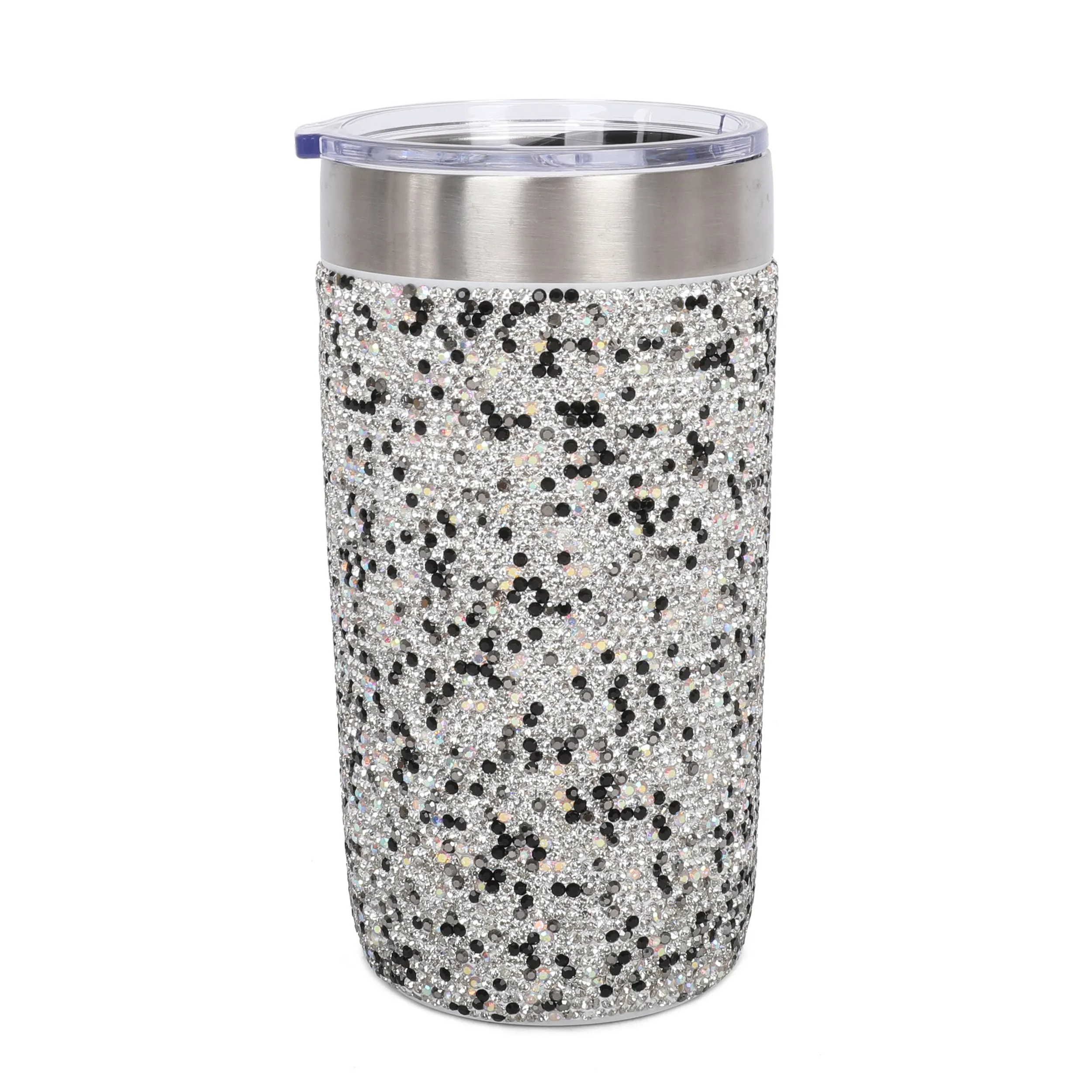 GLITZ & GLAM TRAVEL MUG: CRYSTAL FASHION DESSIGN THERMAL MUG