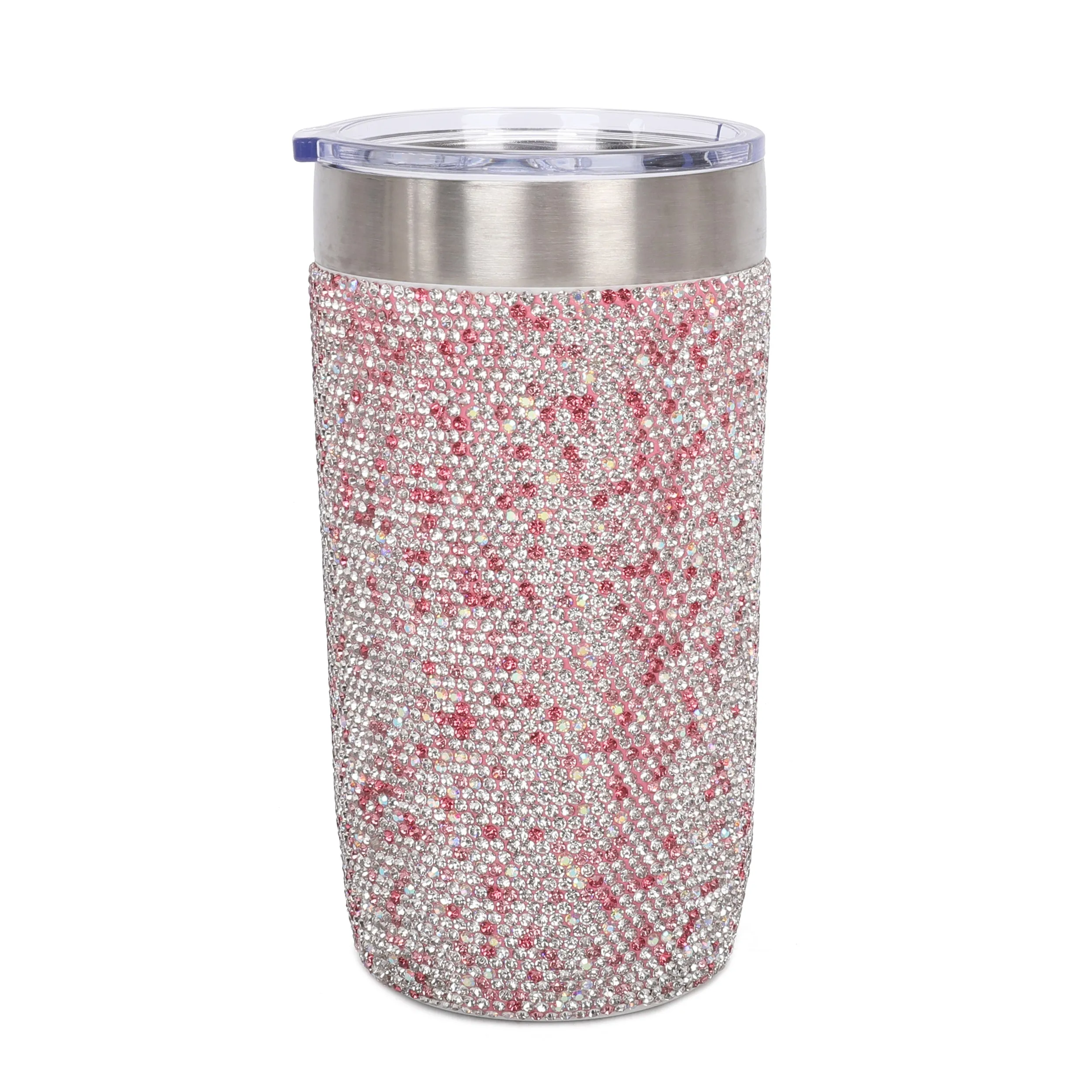 GLITZ & GLAM TRAVEL MUG: CRYSTAL FASHION DESSIGN THERMAL MUG