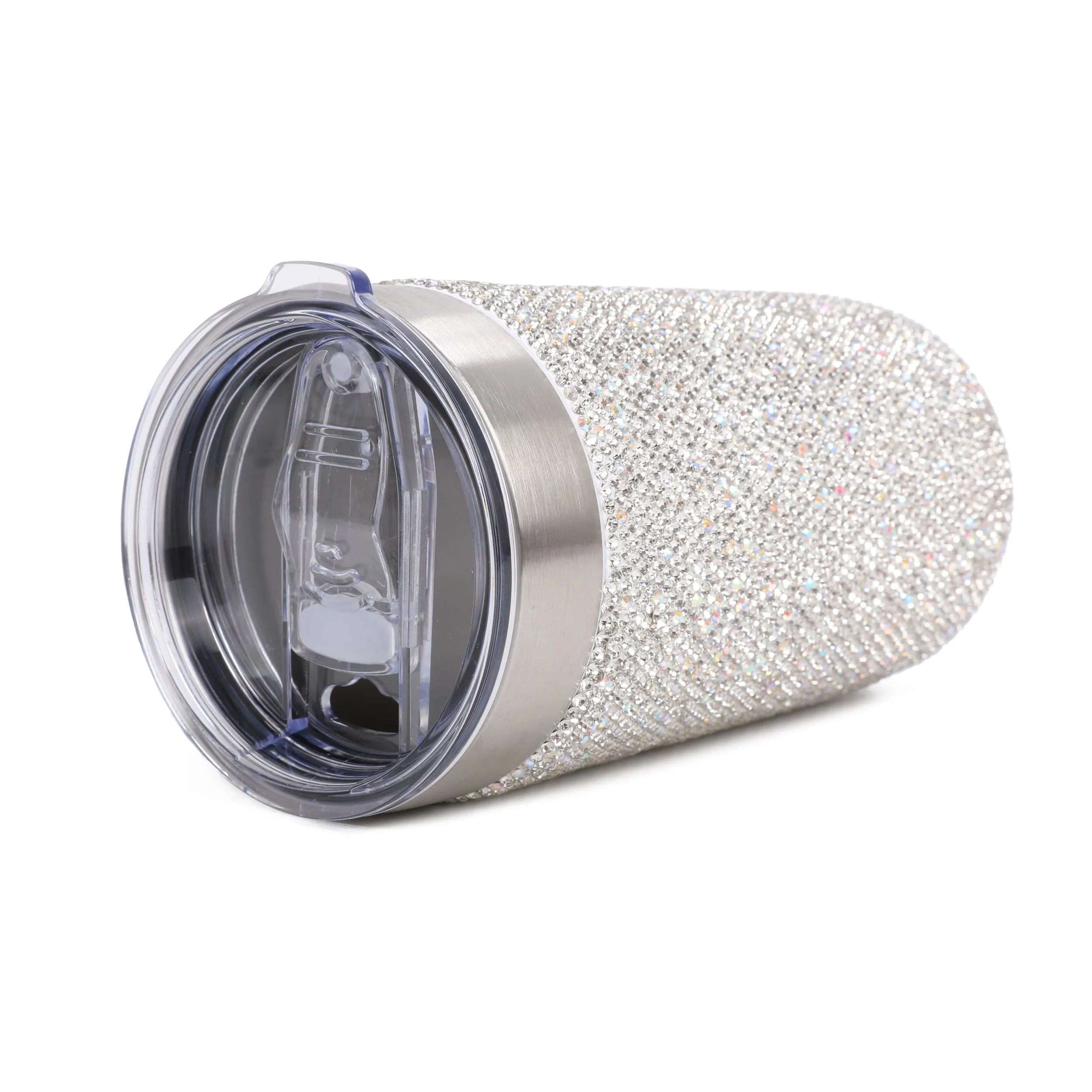 GLITZ & GLAM TRAVEL MUG: CRYSTAL FASHION DESSIGN THERMAL MUG