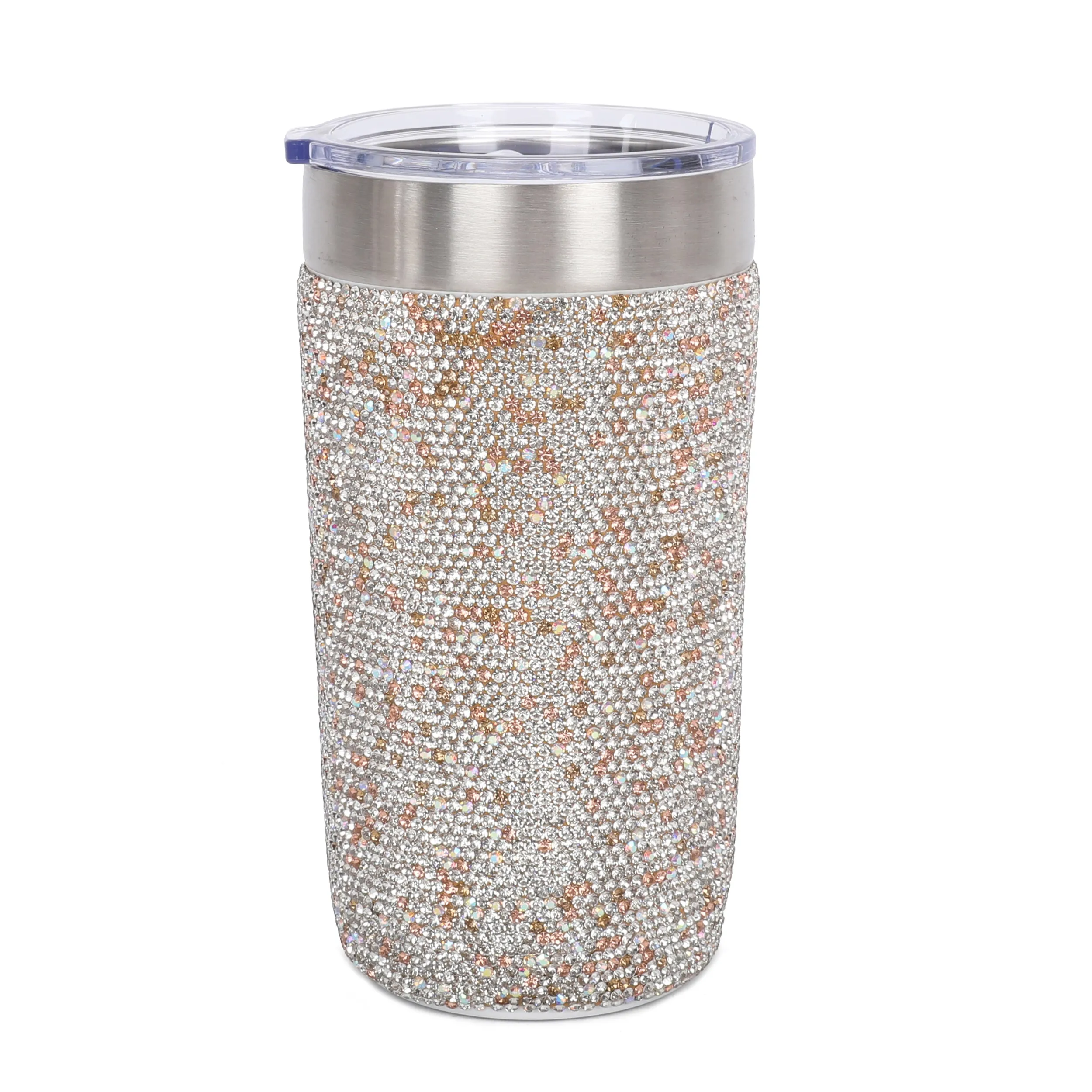 GLITZ & GLAM TRAVEL MUG: CRYSTAL FASHION DESSIGN THERMAL MUG