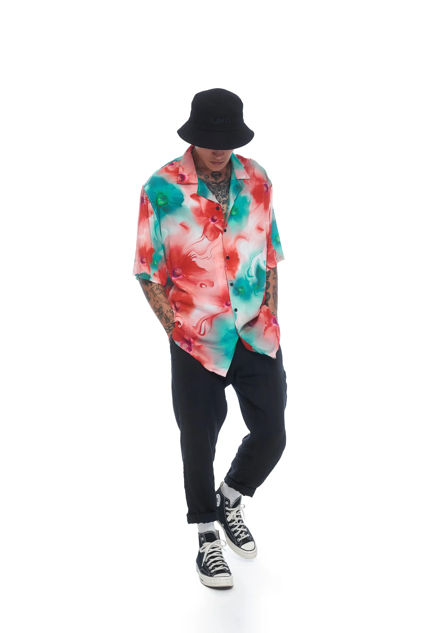 Hawaiian Bowler SS - White