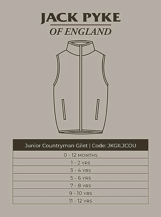 JACK PYKE Junior Kids Countryman Thermal Fleece Gilet