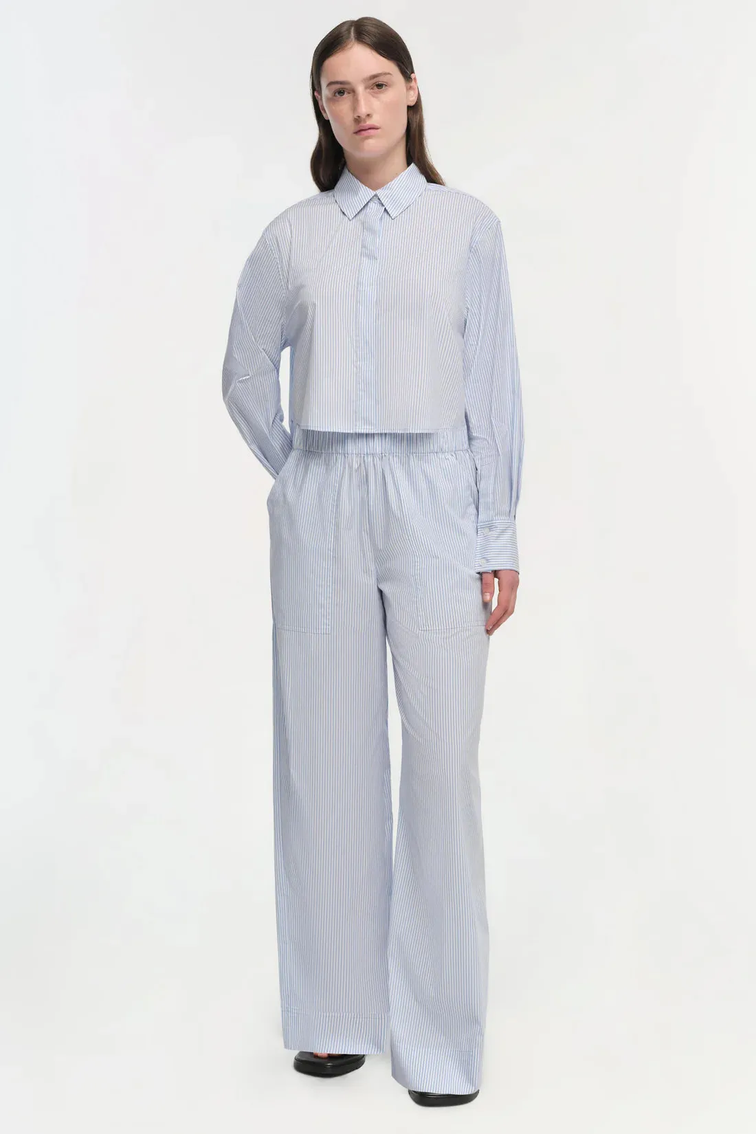 Jonathan Simkhai Arden Pull On Pant Classic Blue Stripe