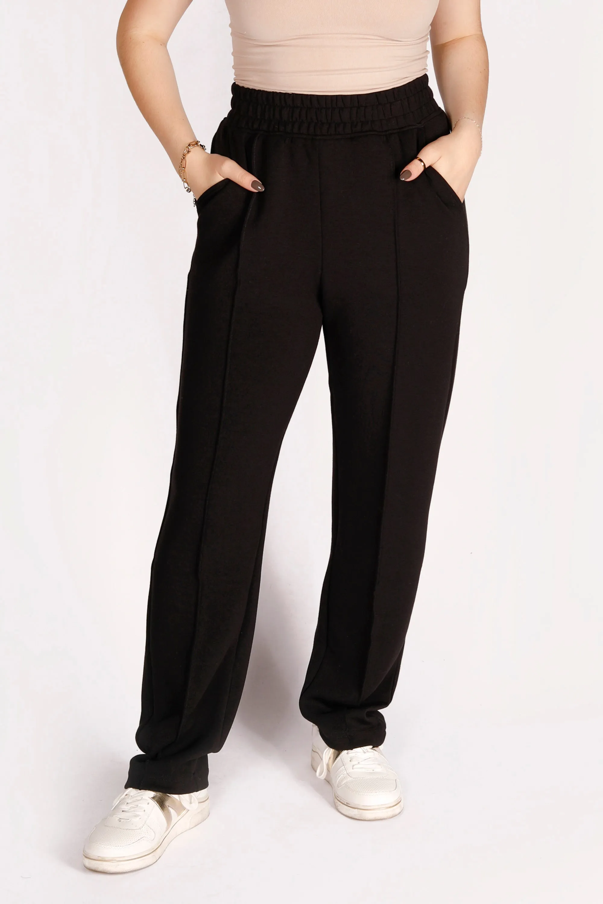 Kelsey Black Pintuck Pant