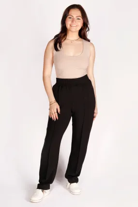 Kelsey Black Pintuck Pant