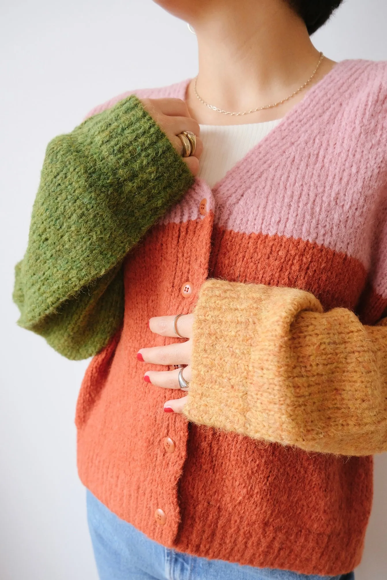 knit cardigan - delta - terra colors