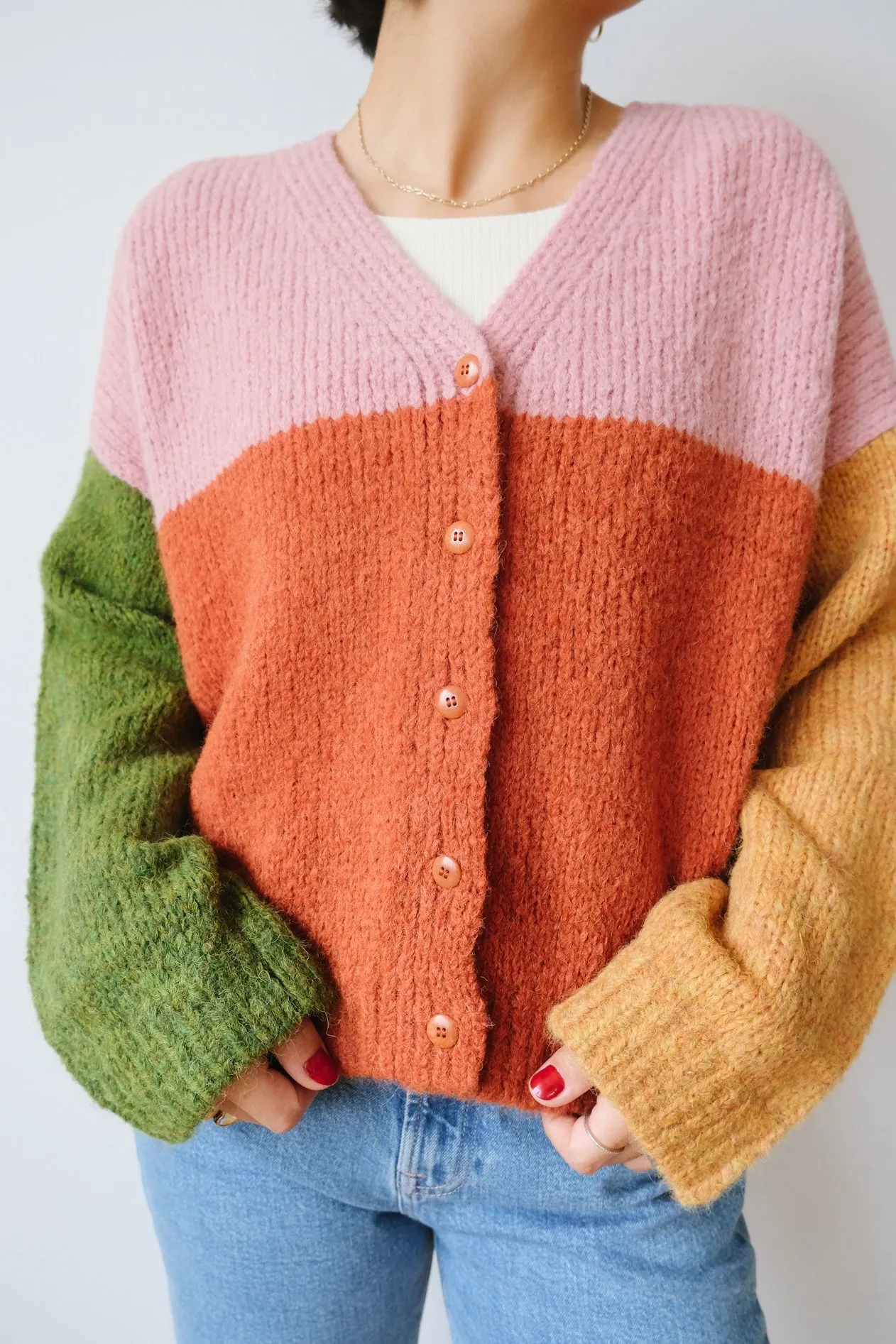 knit cardigan - delta - terra colors