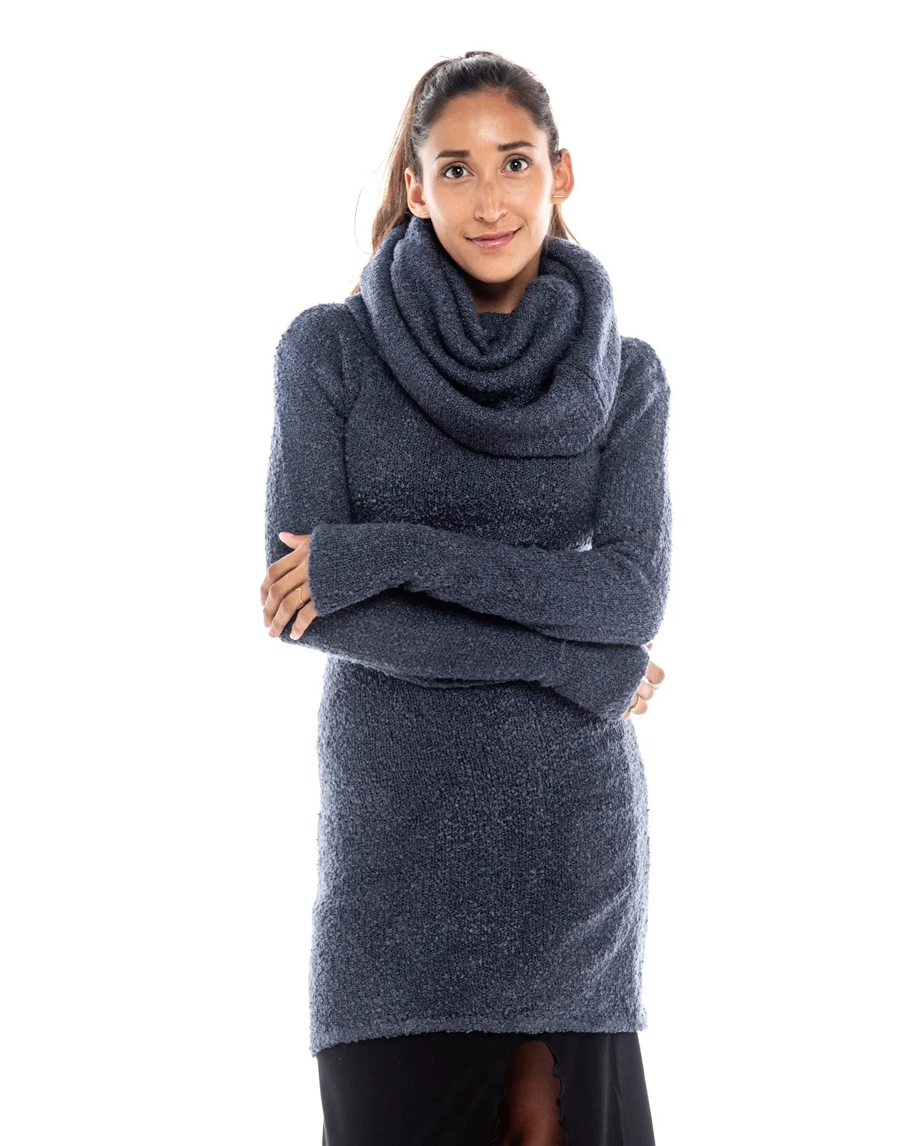 Knitted Dress Cowl Sweater Kalapin