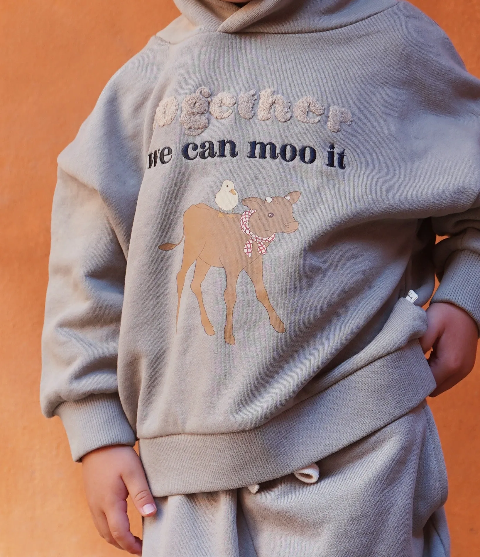 Konges Slojd Lou Hoodie - Dried Sage We Can Moo It