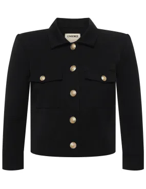 L'Agence Kumi Cropped Fitted Jacket