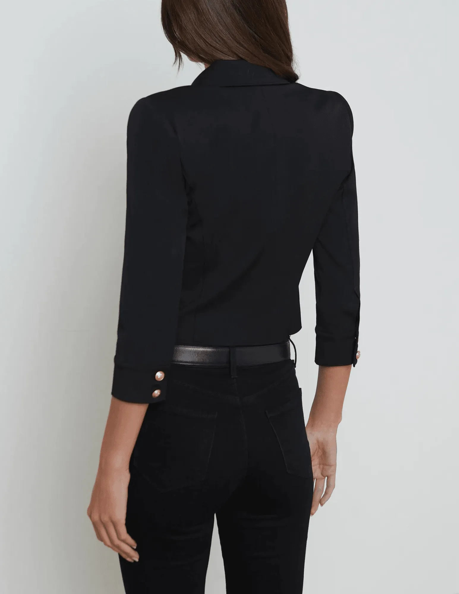 L'Agence Kumi Cropped Fitted Jacket